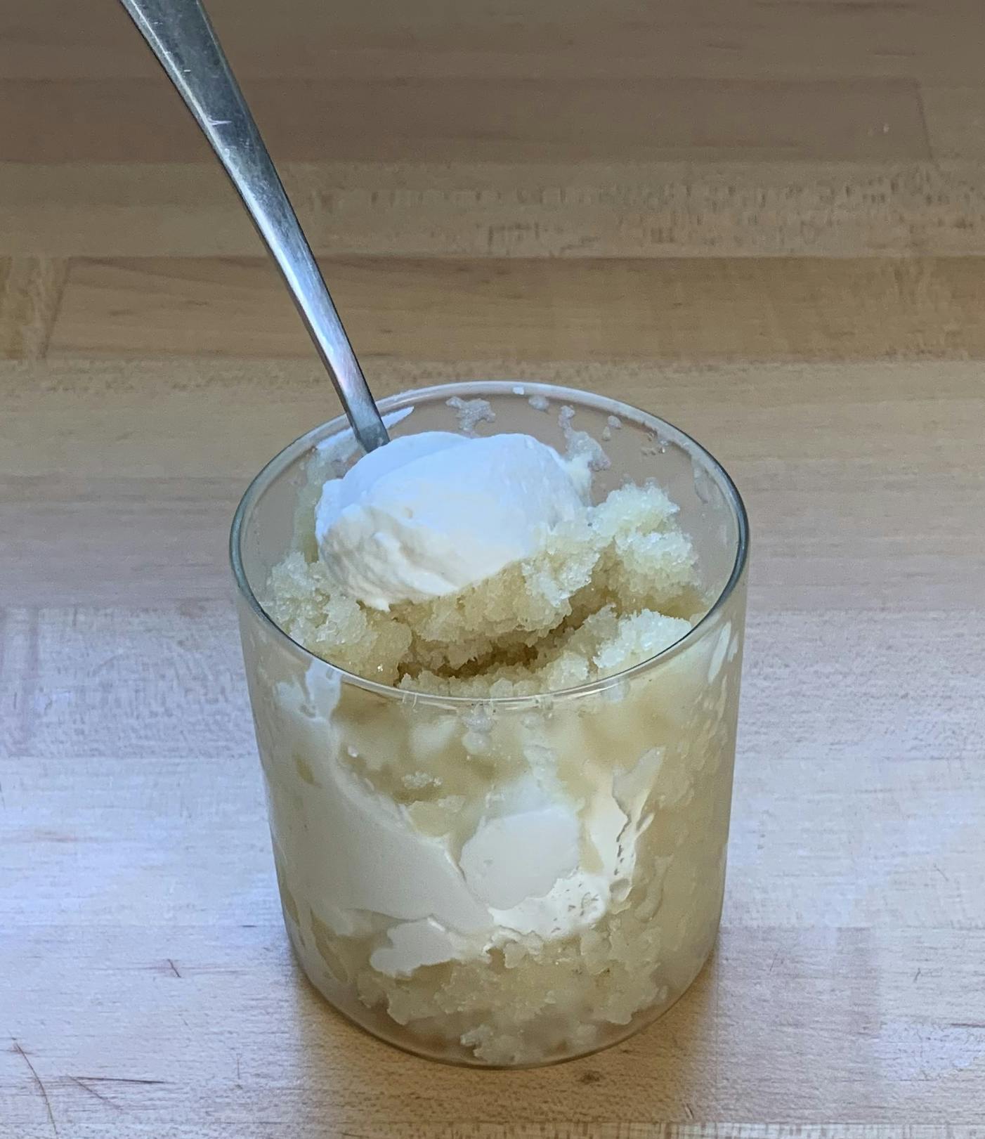 WÜSTHOF Ginger-Pear Granita with Honey Whipped Cream 