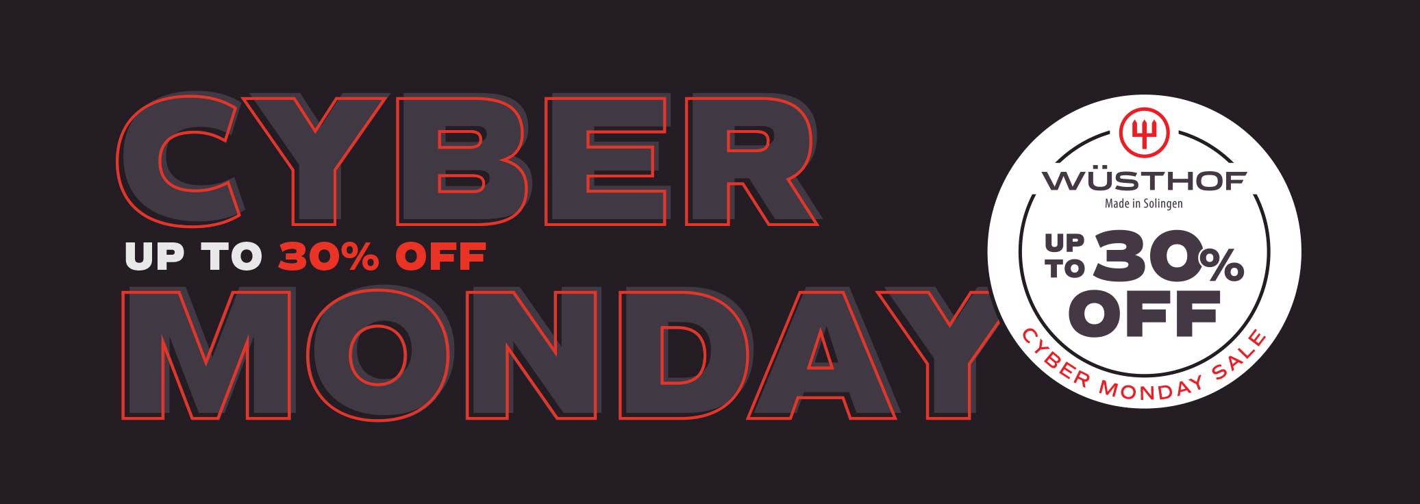 Cyber Monday up to 30% off