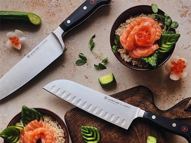 WÜSTHOF Classic santoku and chef's knife