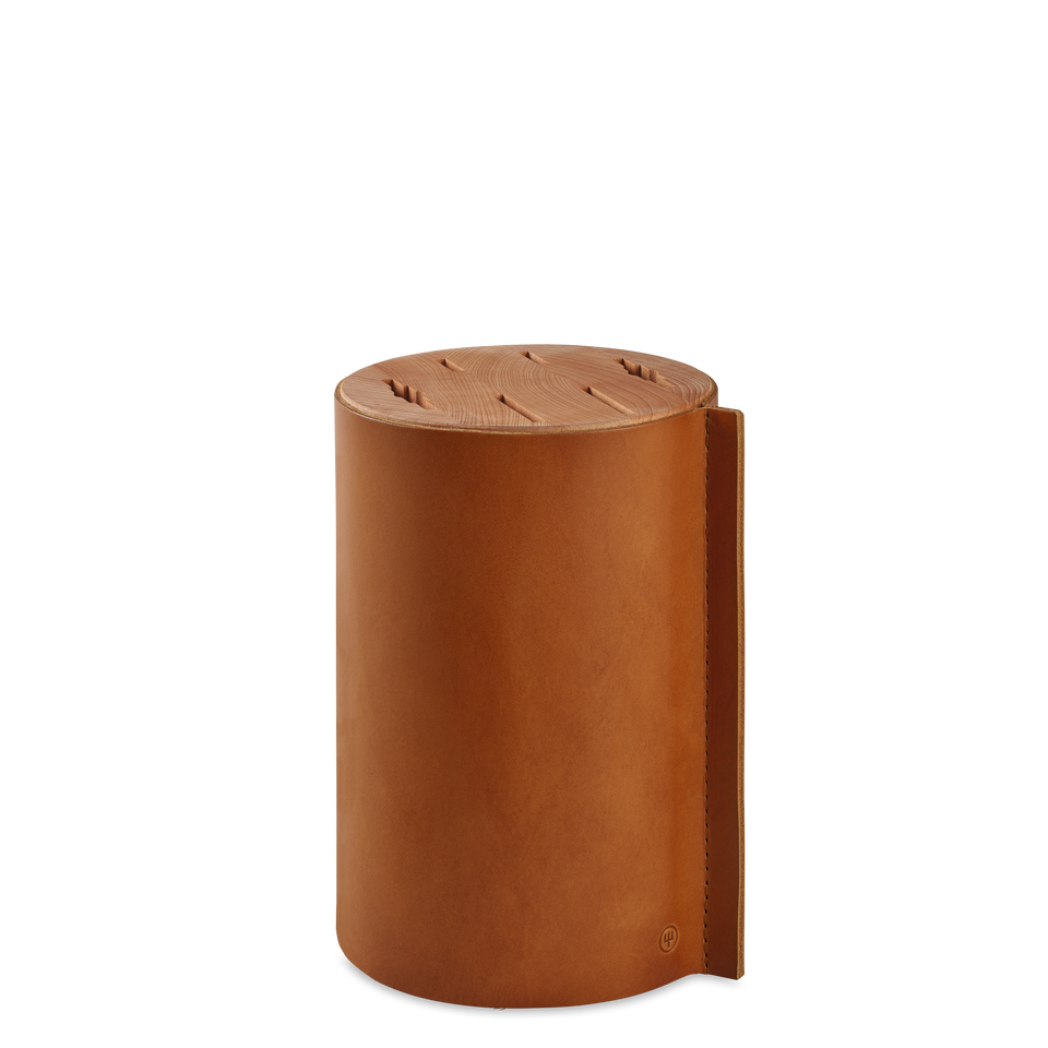 Villa 6-Slot Knife Block | Leather