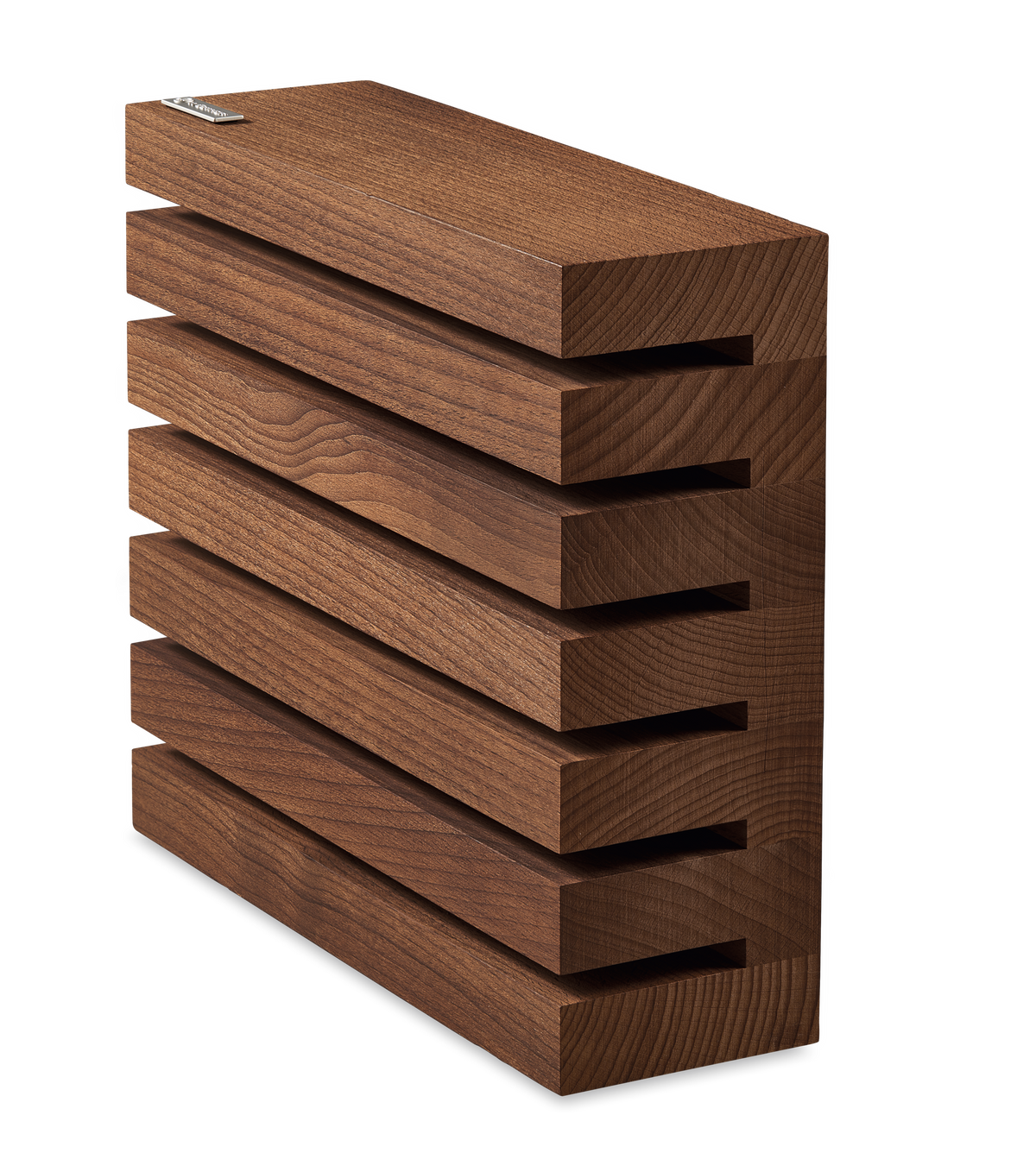 Magnetic 6-Slot Knife Block | Heat-Treated-Beech
