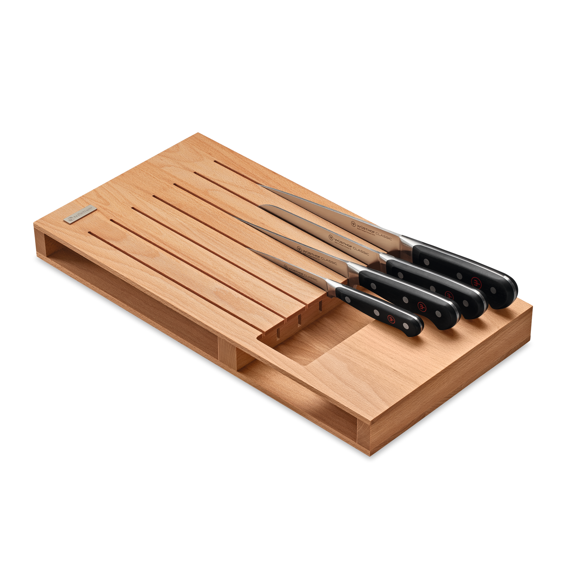7-Slot In-Drawer Knife Organiser | Beech