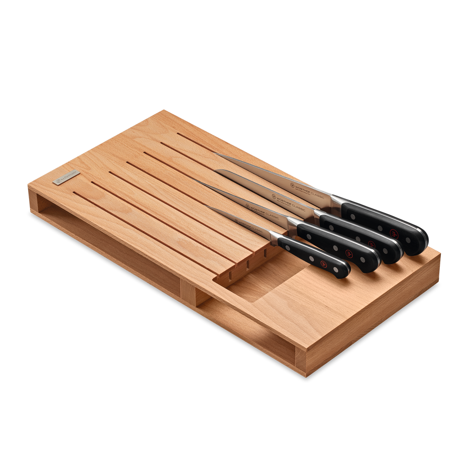 7-Slot In-Drawer Knife Organiser | Beech