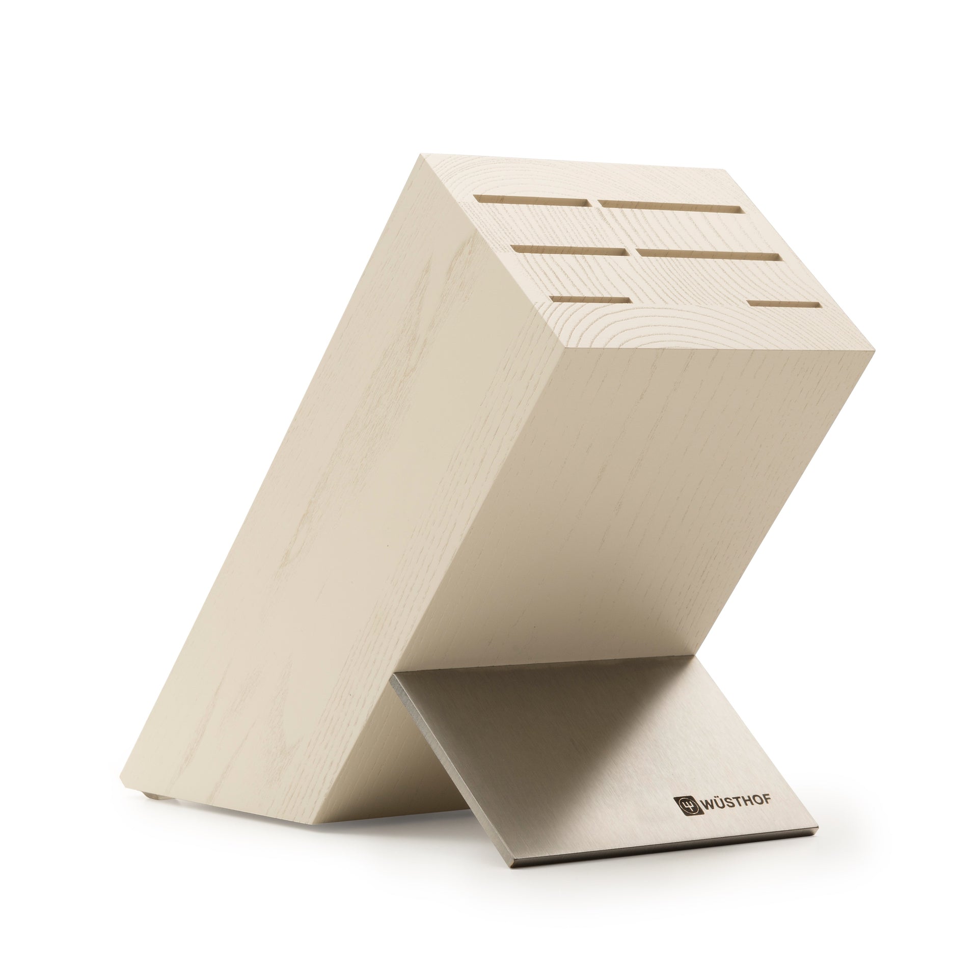 Crème Ash Wood Knife Block - 7266