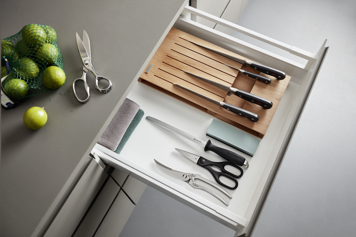 7-Slot In-Drawer Knife Organiser | Beech